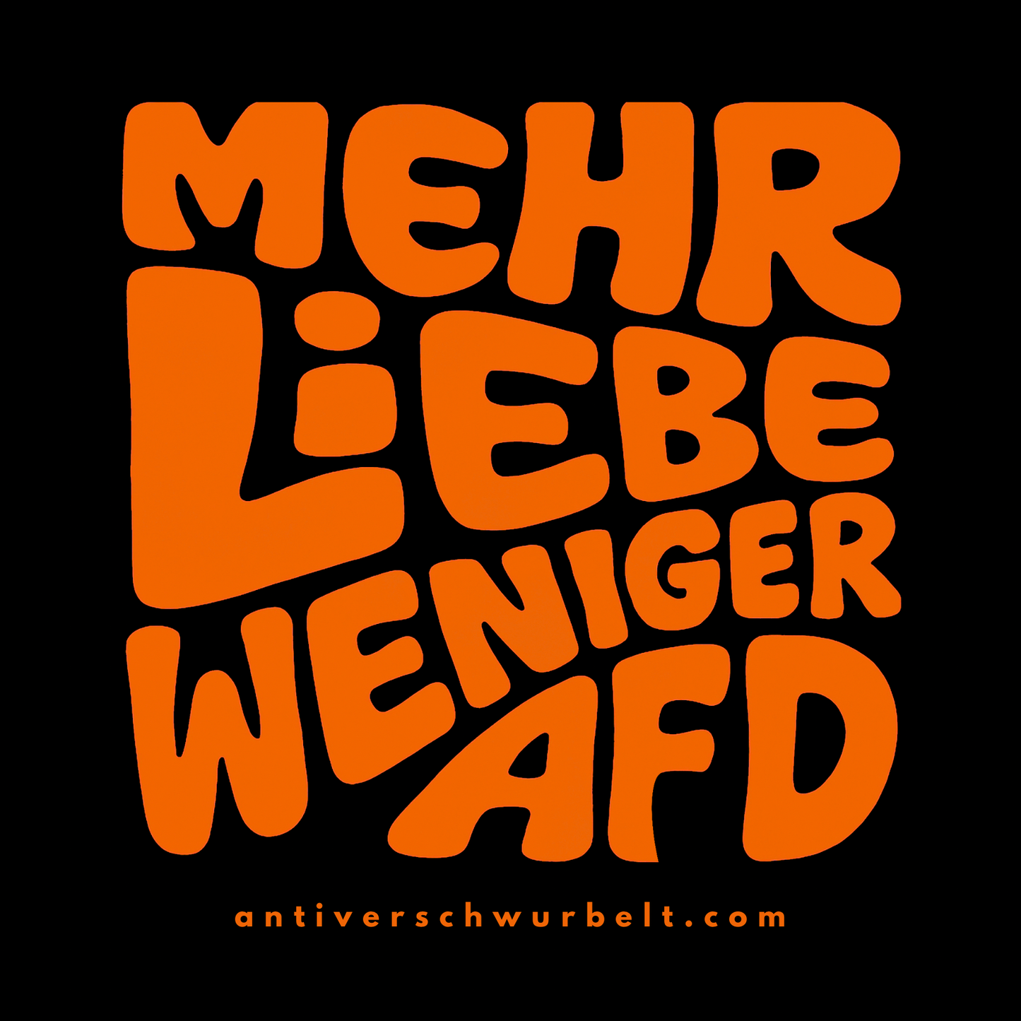 „MEHR LIEBE, WENIGER AFD“-Sticker