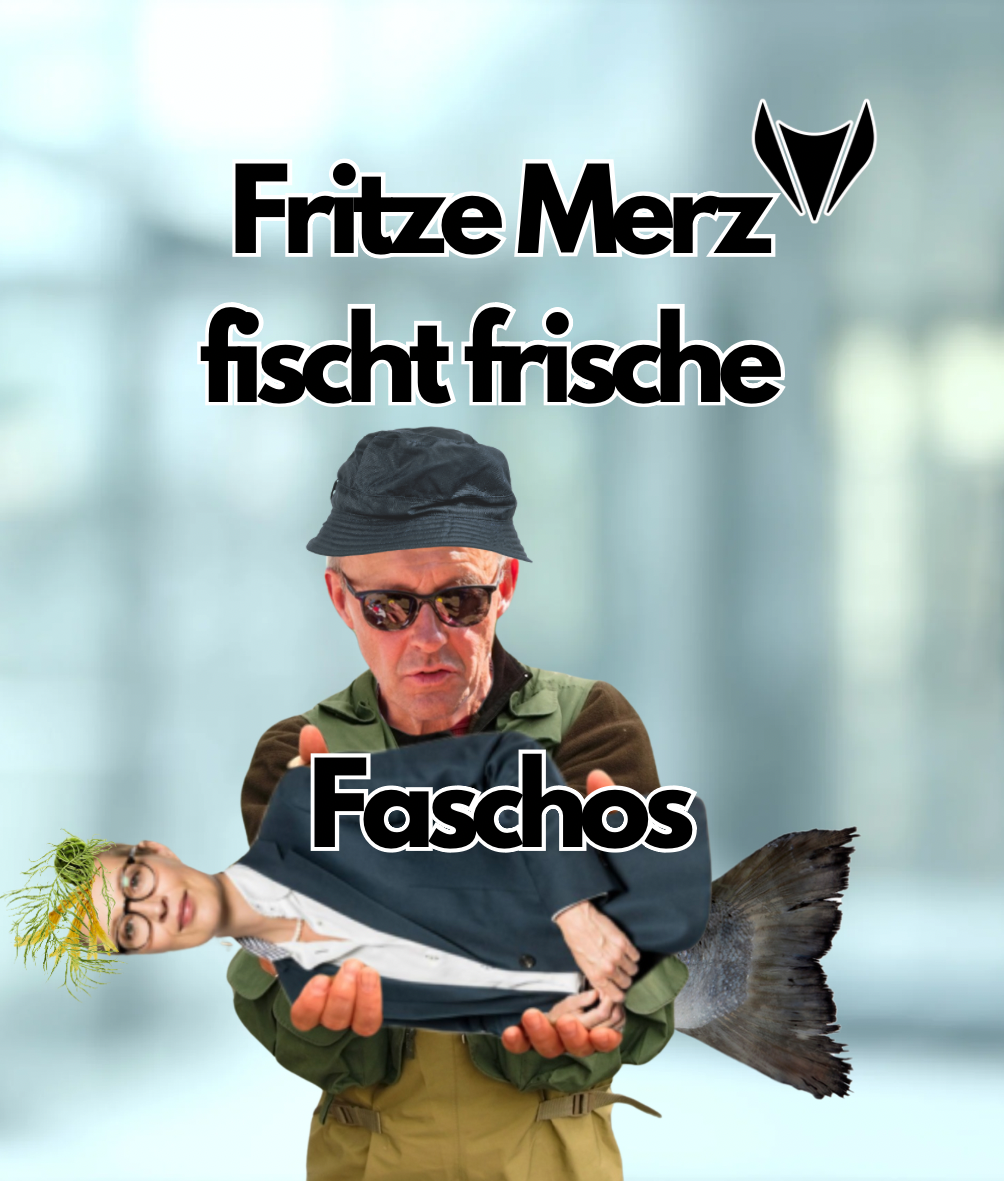 Fast ausverkauft // „Fritze Merz fischt Faschos“-Sticker