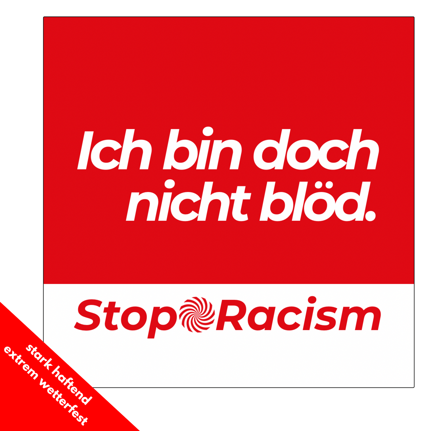 „Stop Racism“-Sticker