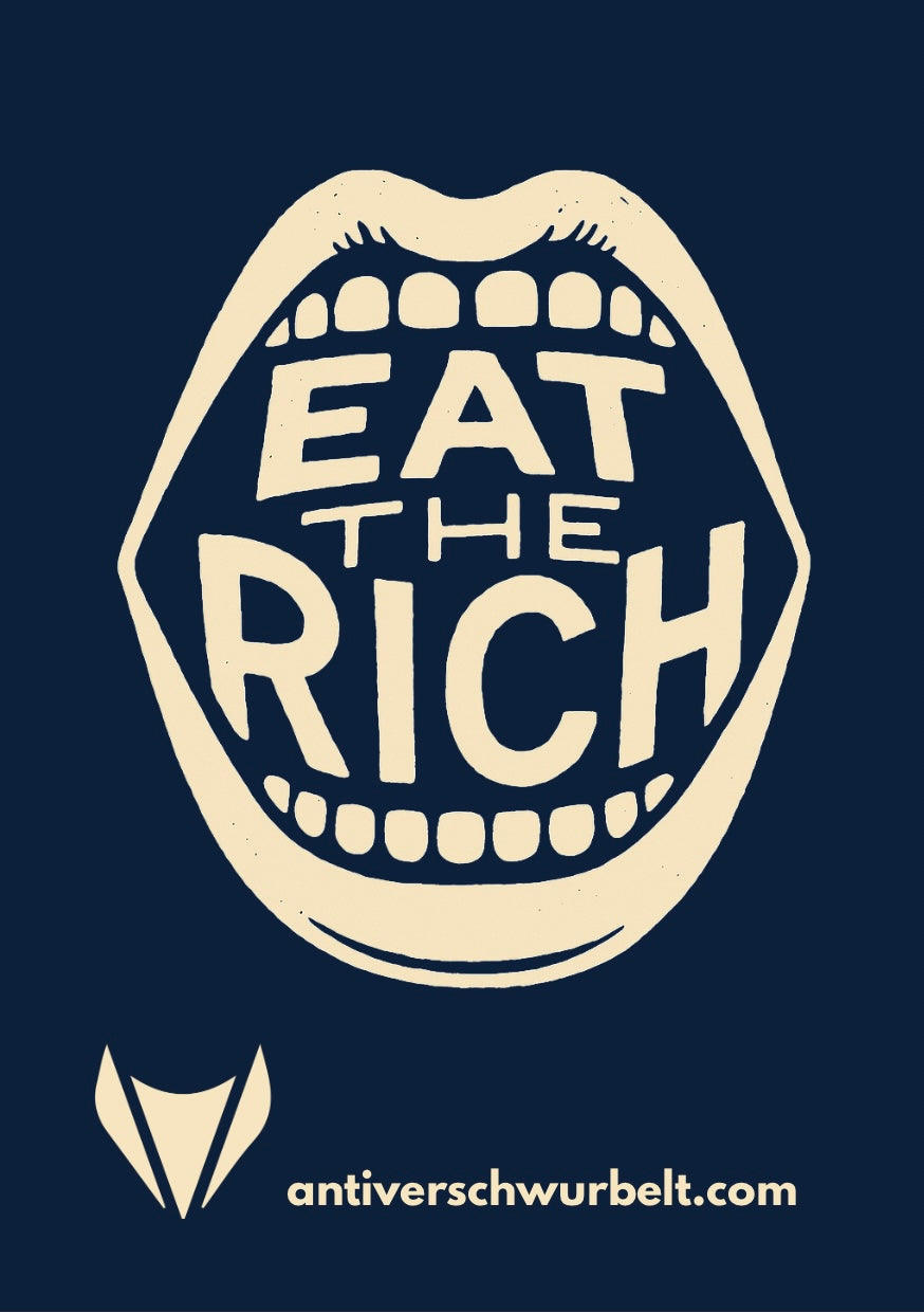 „EAT THE RICH“-Sticker