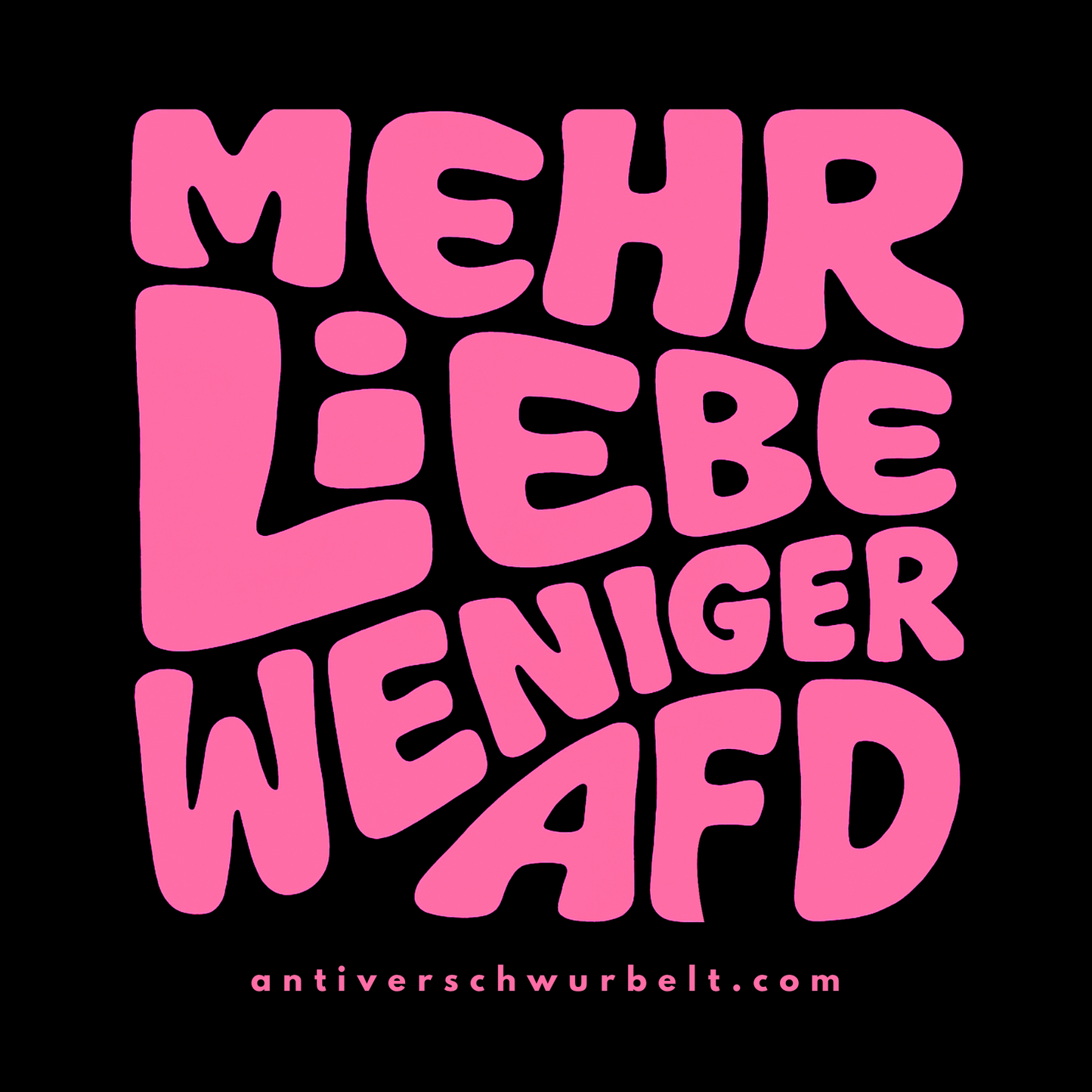 „MEHR LIEBE, WENIGER AFD“-Sticker