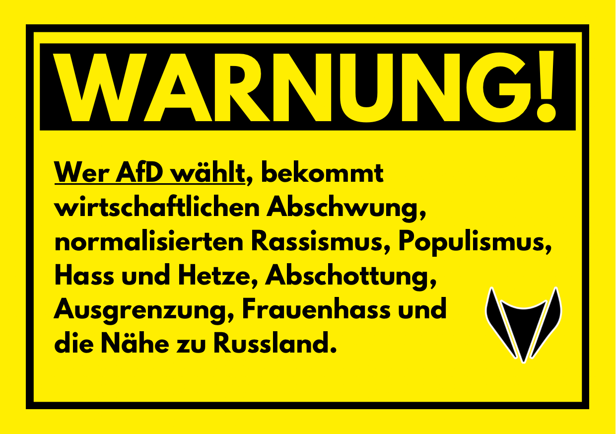„Warnung“-Sticker