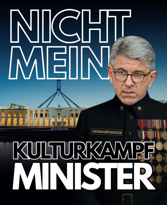 „Kulturkampfminister“-Sticker